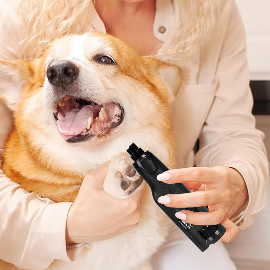6-Speed Quiet Dog Nail Grinder with LED Light, Low-Vibration Electric Pet Nail Trimmer for Dogs and Cats, Safe Grooming Kit for Beginners, Complete Set with Storage Case